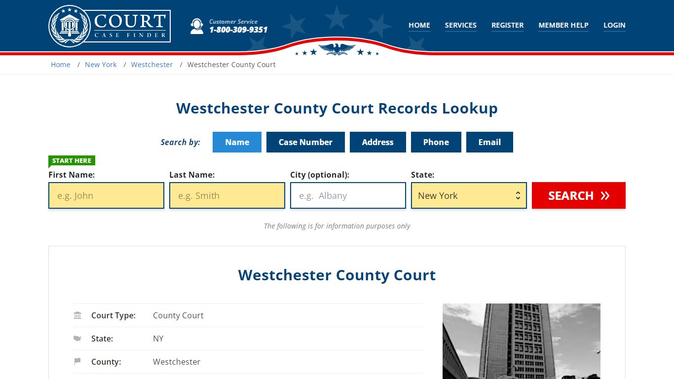 Westchester County Court Records Lookup - CourtCaseFinder.com