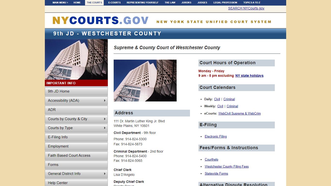 Supreme & County Court of Westchester County | NYCOURTS.GOV